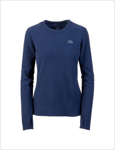 Women's L.L.Bean Fleece Base Layer Crew, Long-Sleeve