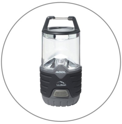 A small camping lantern.