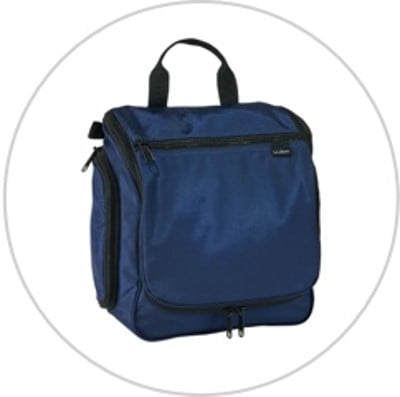 A blue L. L. Bean personal organizer.