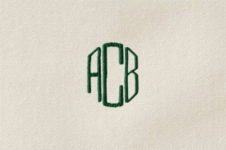 Image of Flared monogram style.