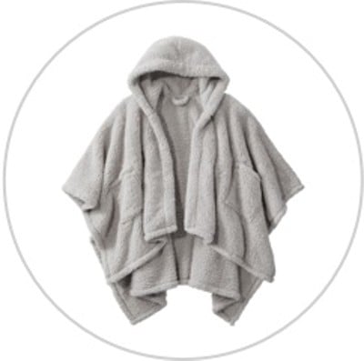 A gray Cozy Sherpa Wearable Throw