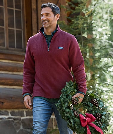 Men's Lakewashed Double-Knit Pullover