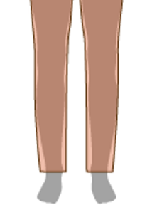 Women's slim-leg pant shape.