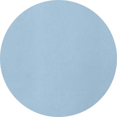 A circular swatch of a blue bed sheet