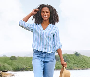 Women's Cloud Gauze Splitneck Popover