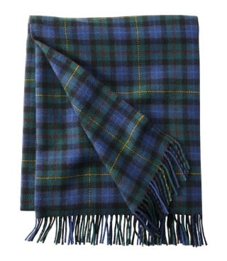 Washable Wool Throw, Plaid 54